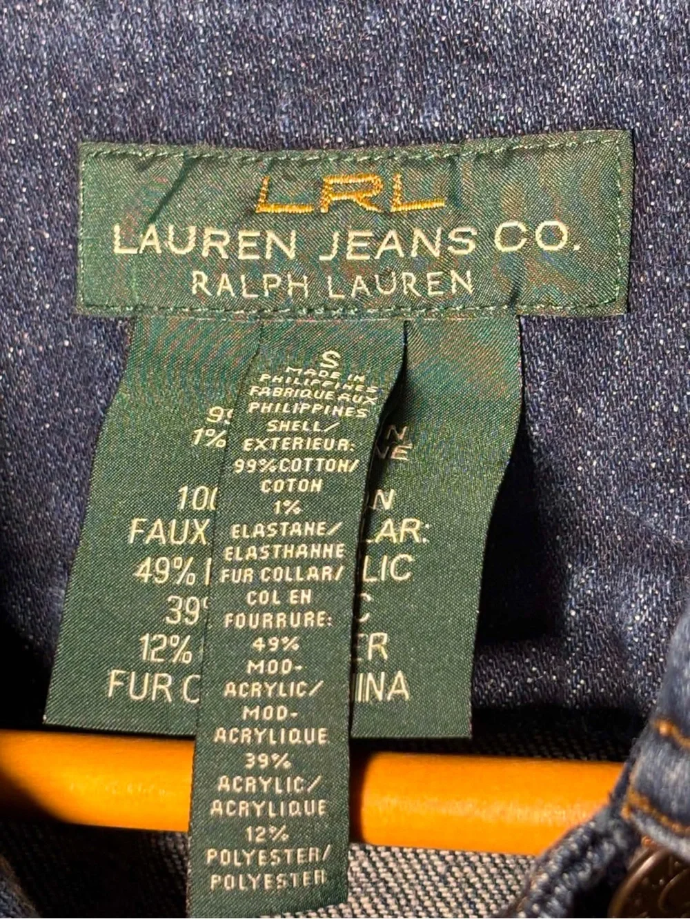 Ralph Lauren Indigo Denim Jacket with Contrast Stitching - Picture 4 of 4
